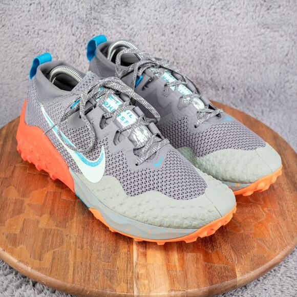 Nike Men's Size 8.5 US Wildhorse 7 Smoke Grey Laser Blue Trail Running Sneakers - Picture 1 of 11